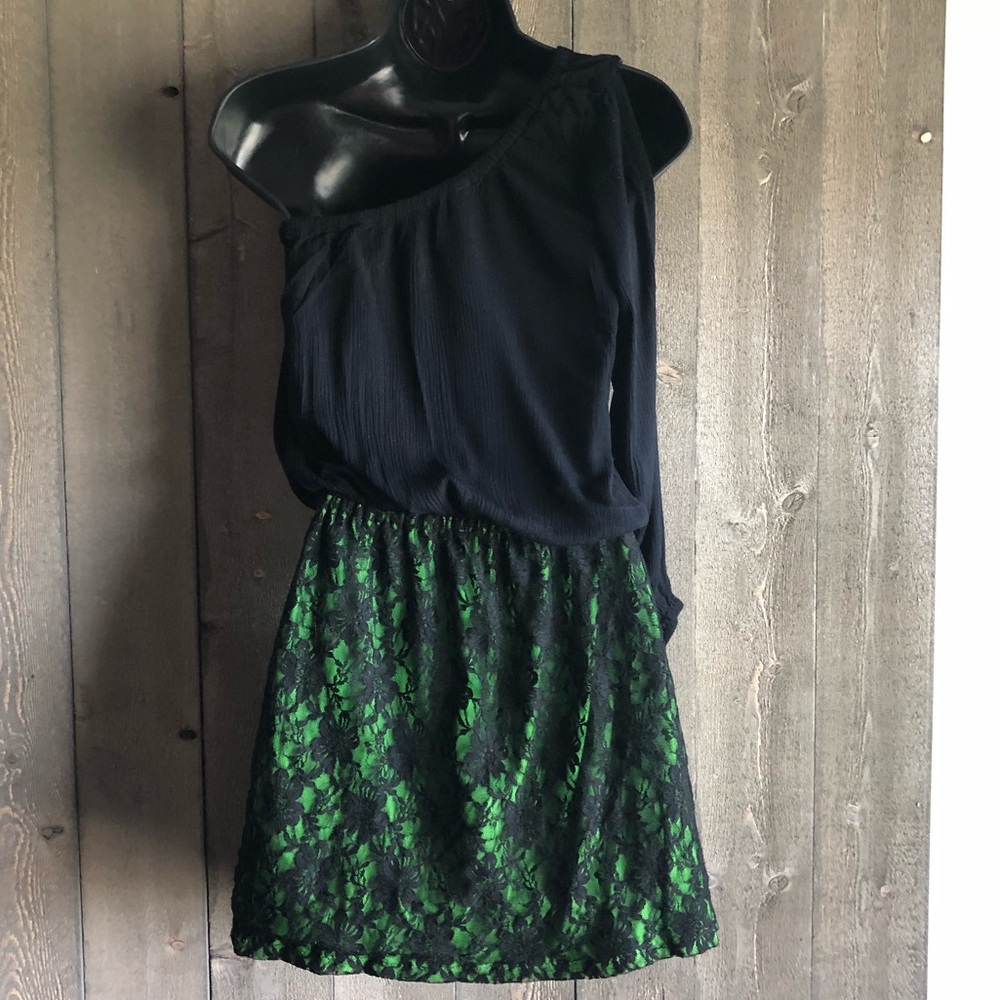 Lotus Boutique One Shoulder Mini Dress   Stretchy - Picture 3 of 7